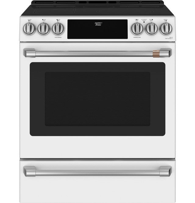 Café™ 30" Slide-In, Front-Control, Induction and Convection Range CHS900P4MW2