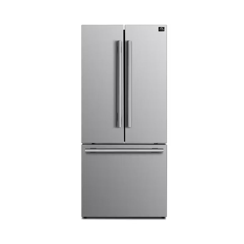Forno FFFFD197431SB Gallipoli 30-Inch French Door Refrigerator with Bottom Freezer, 17.5 cu.ft Capacity