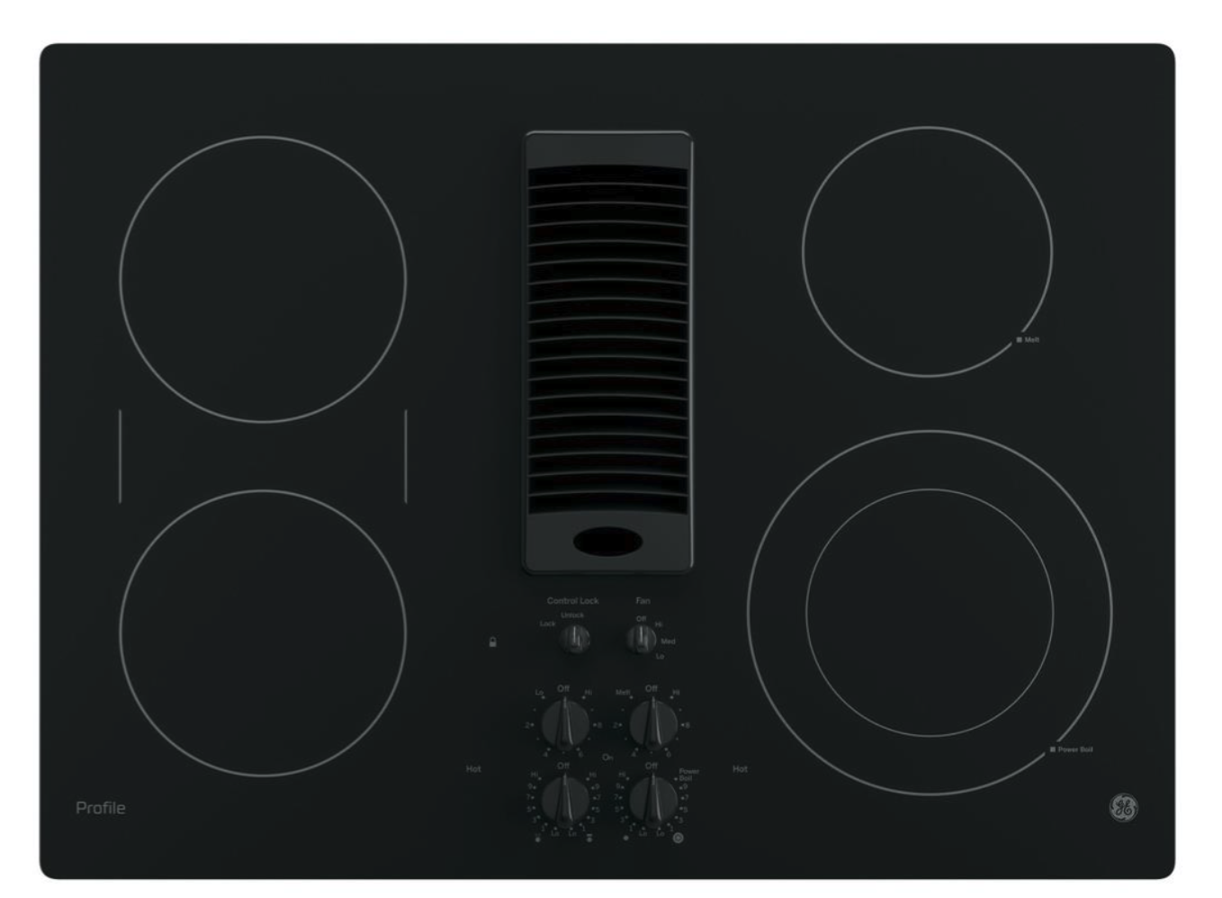 GE PROFILE PP9830RBB 30 Inch Smooth Electric Cooktop Black