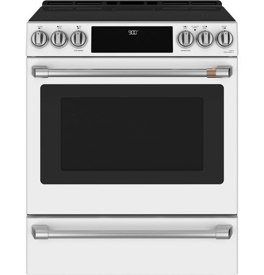 Café™ 30"  Slide-In, Front-Control, Induction and Convection Range  CHS900P4MW2