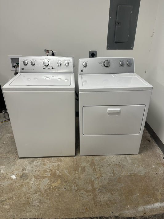 Pre Owned Kenmore Top Load Washer Electric Dryer Set 11022352511PO11065132411PO Pre-Owned Appliance