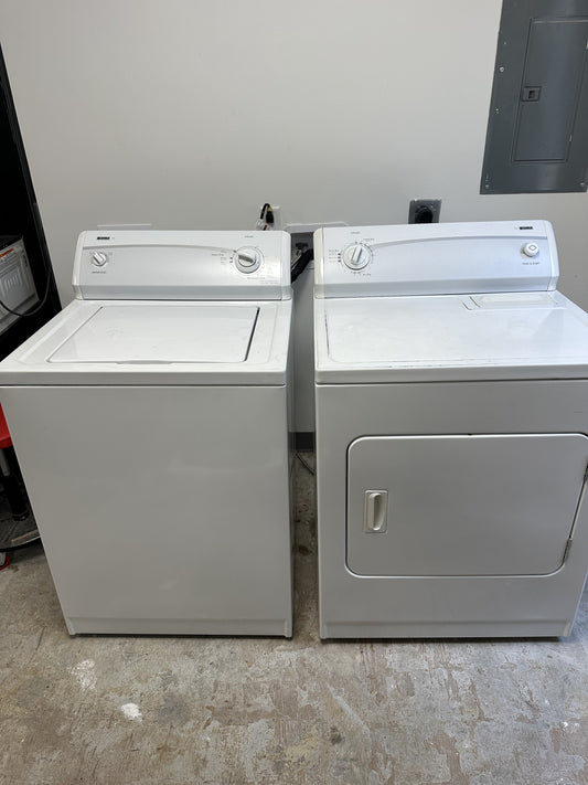 Pre Owned Kenmore Washer/Dryer Top Load Electric Set 11028322700PO11068322700PO Pre-Owned Appliance