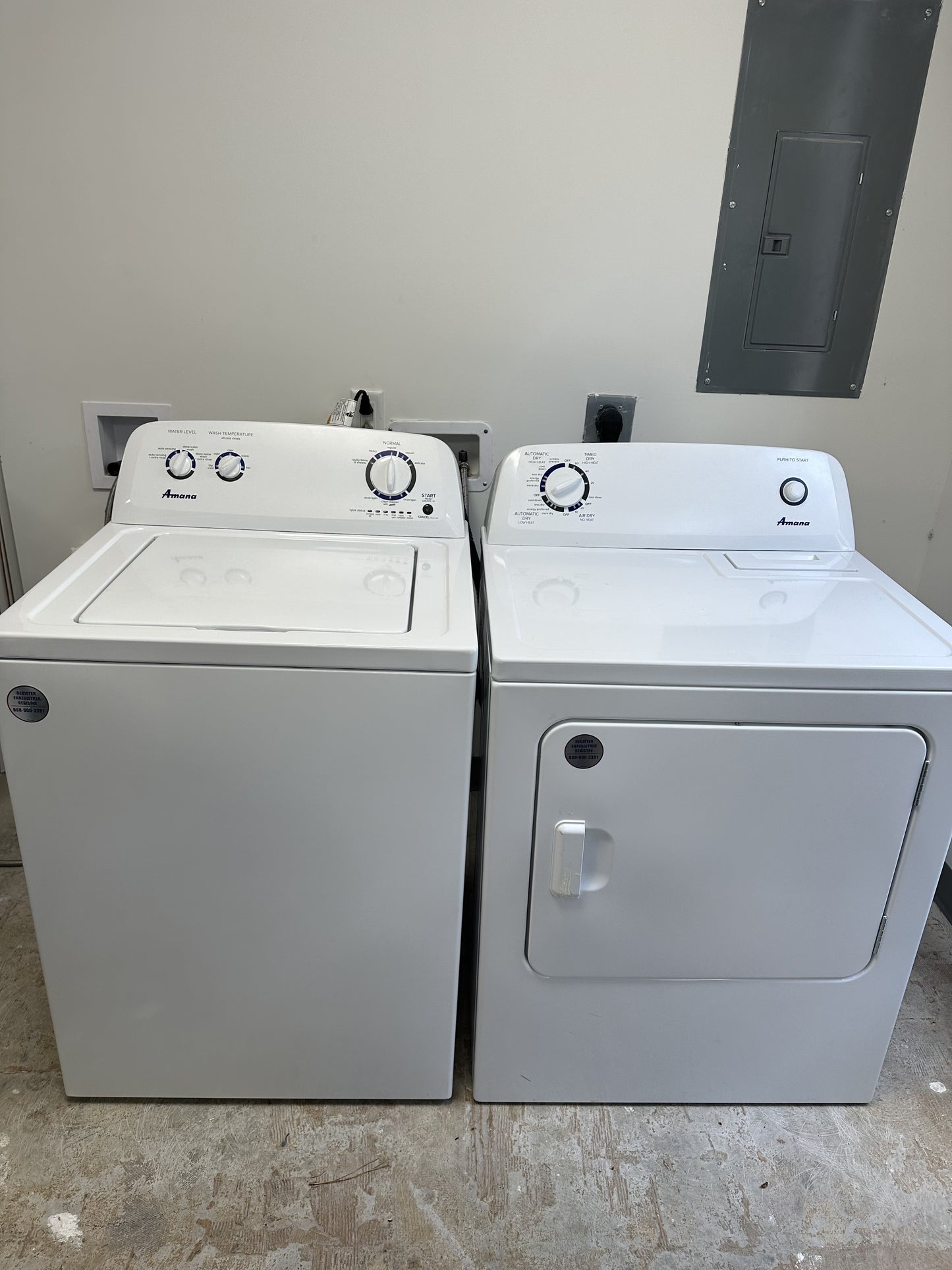 Pre Owned Amana Top Load Washer Electric Fryer NTW4516FW4PONED4655EW1PO Pre-Owned Appliance