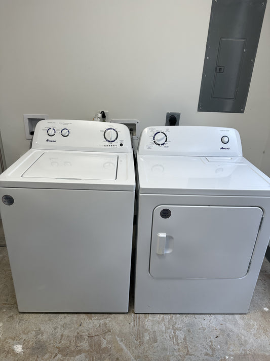 Pre Owned Amana Top Load Washer Electric Fryer NTW4516FW4PONED4655EW1PO Pre-Owned Appliance