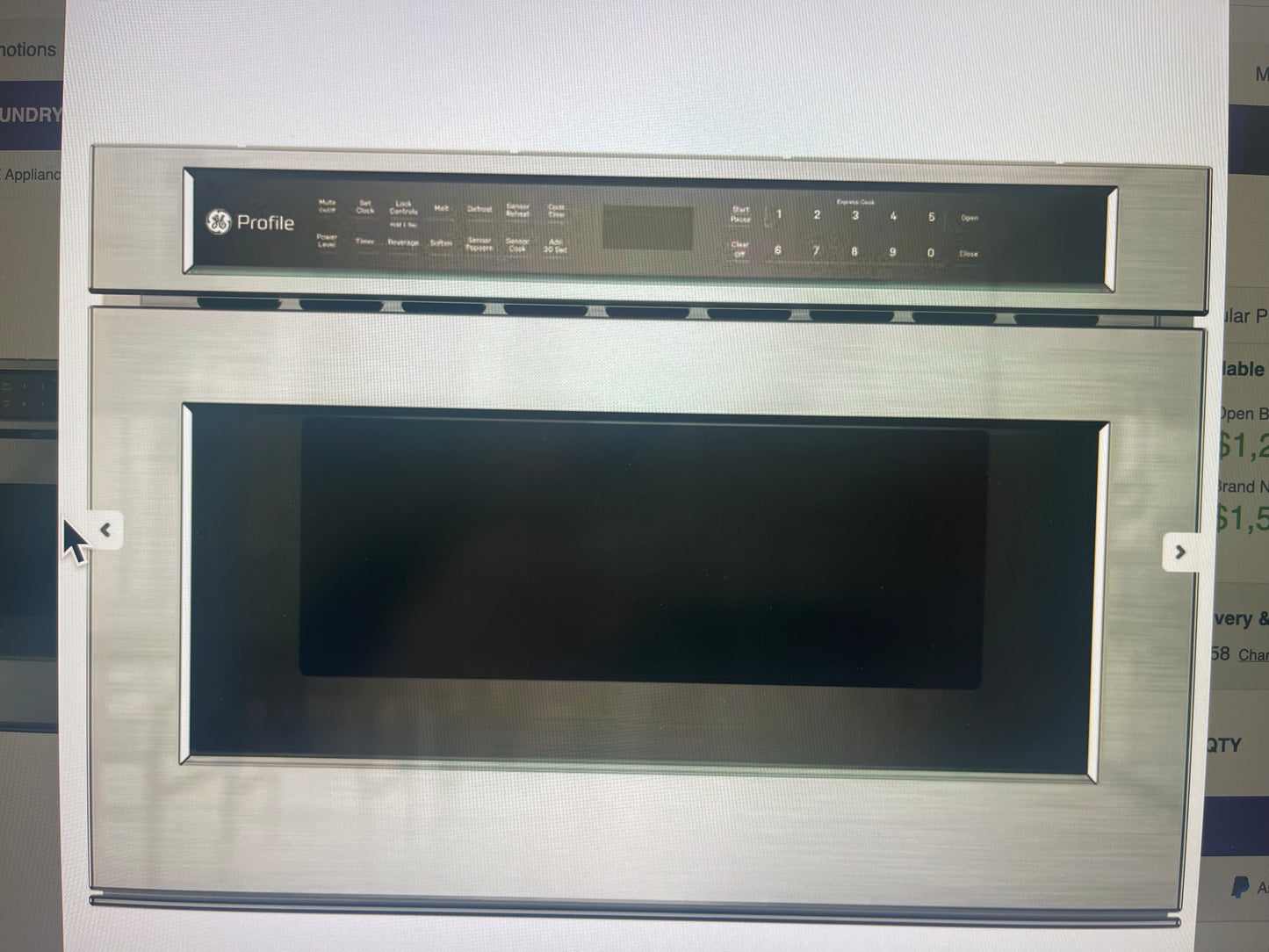GE Profile PWL1126SWSS Microwave Drawer Oven