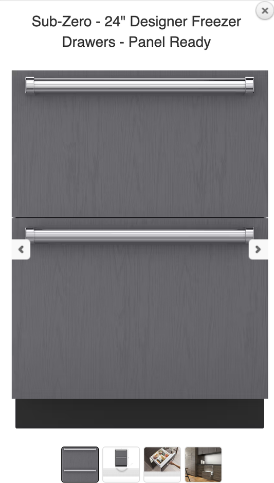 Sub-Zero ID24F 24" Designer Freezer Drawers - Panel Ready