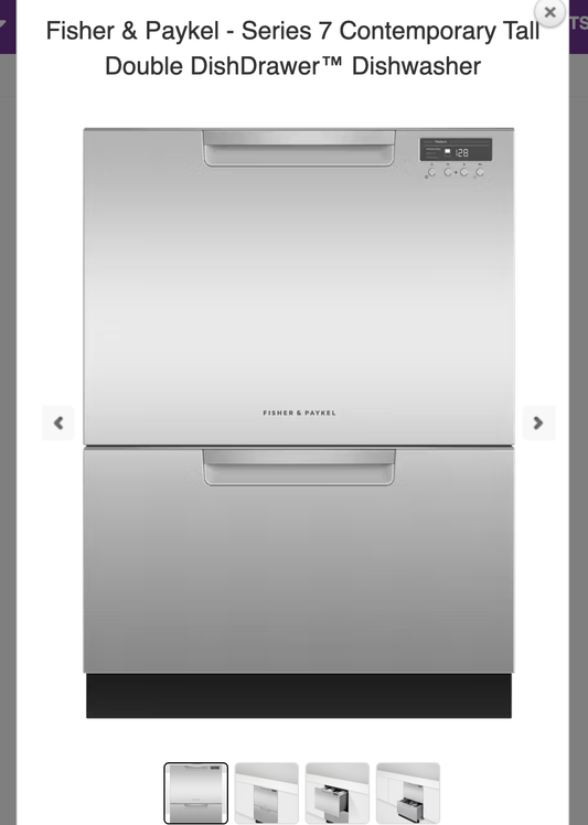 FISHER  PAYKEL DD24DCTX9N 24" DOUBLE DISHDRAWER