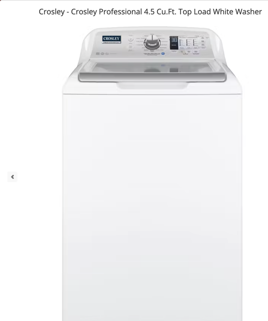 Crosley YTW4514SNWS + YTD74E2SNWS 4.5 Cu. Ft. Washer + 7.4 Cu. Ft. Electric Dryer Set
