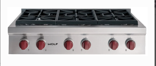 WOLF SRT36636 6 BURNER GAS RANGETOP