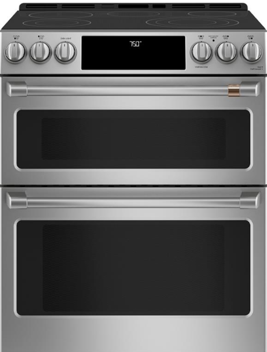GE CAFE CES750P2MS1 30 Inch Slide-In Electric Range with 5 Radiant Elements