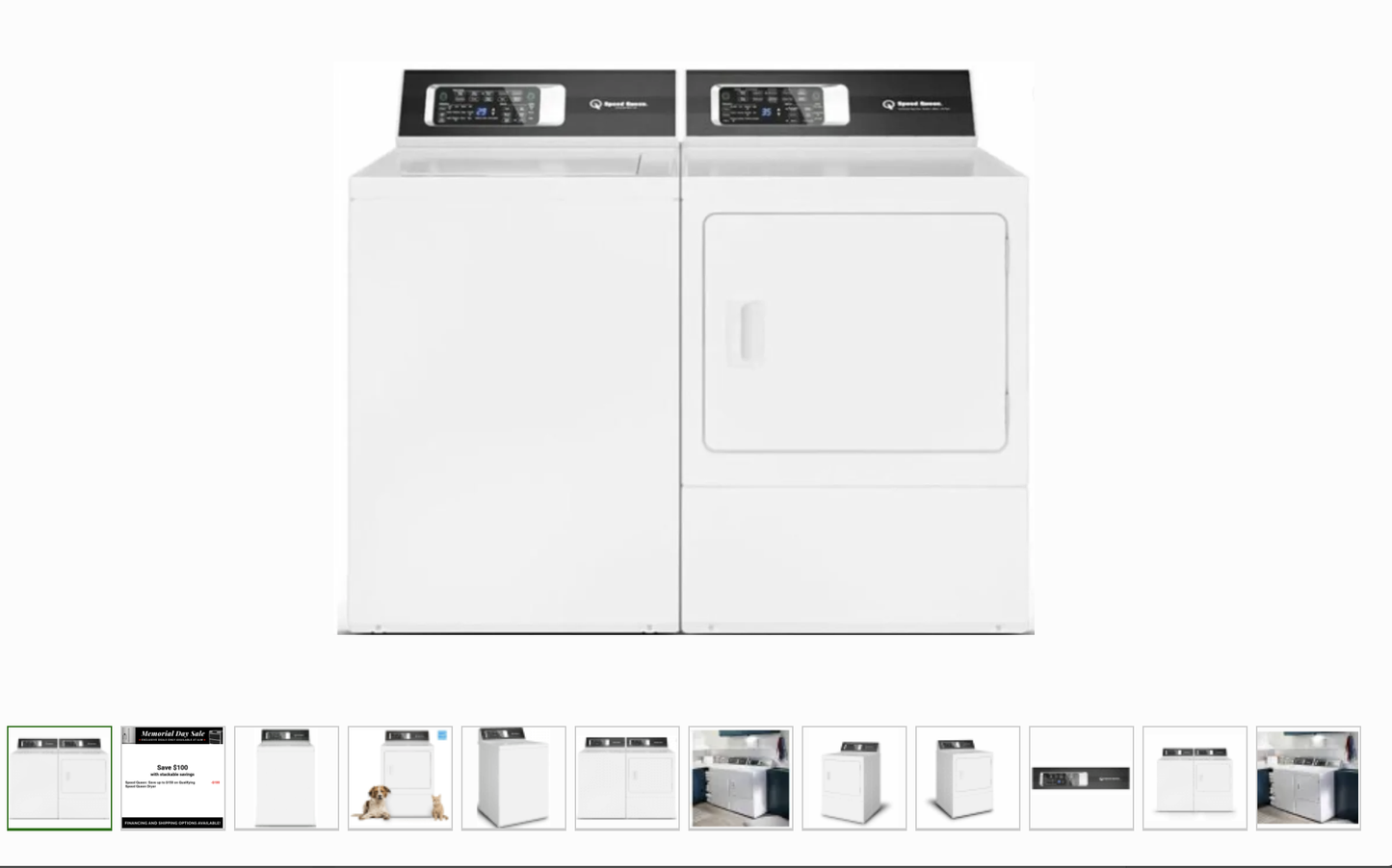 Speed Queen Laundry Set TR7006WN and DR7004WE