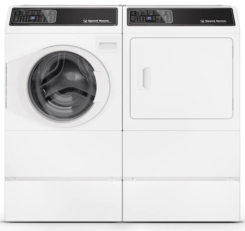 SpeedQueen front load washer w/riser